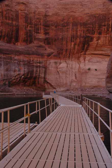 walking the plank on low water